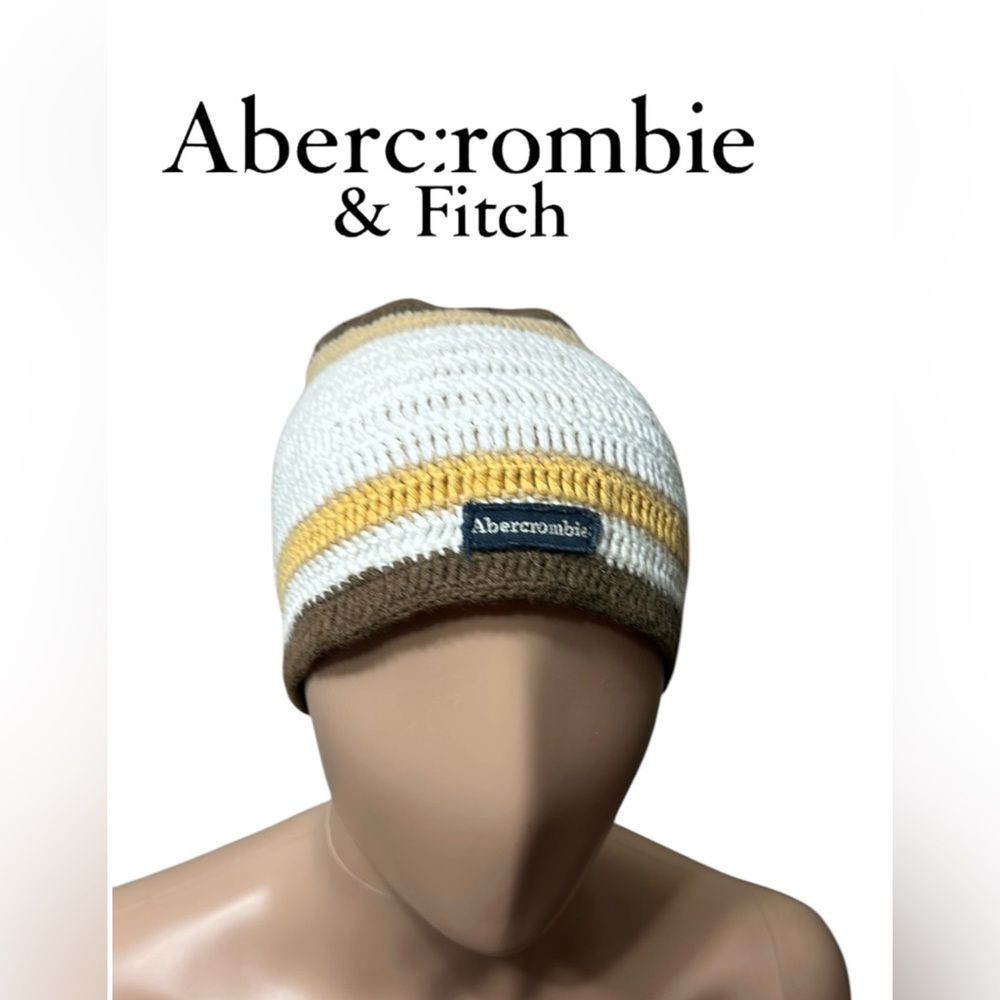 352. Abercrombie & Fitch vintage striped knit beanie cap unisex
